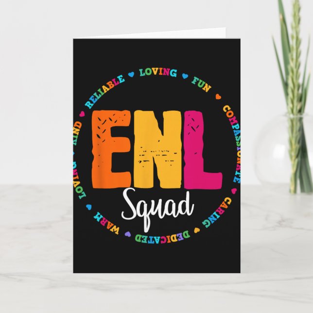 Enl Squad Teacher English New Language Squad Team  Card (Front)