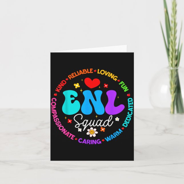 Enl Squad Teacher Squad English New Language Crew  Card (Front)