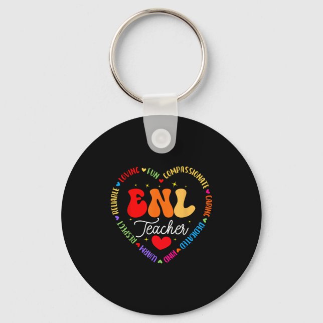 Enl Teacher Squad English New Language Squad Crew  Keychain (Front)