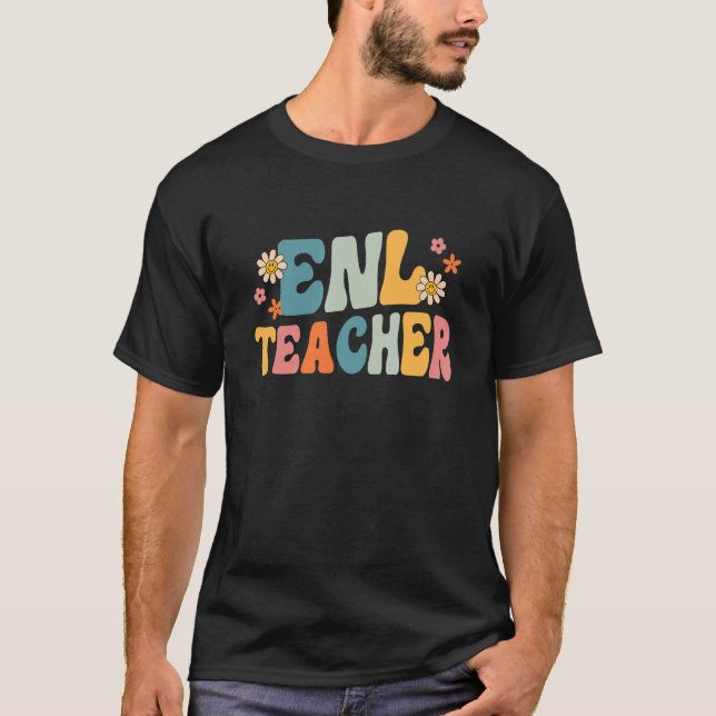 ENL Teacher Squad English New Language Squad Crew  T-Shirt (Front)