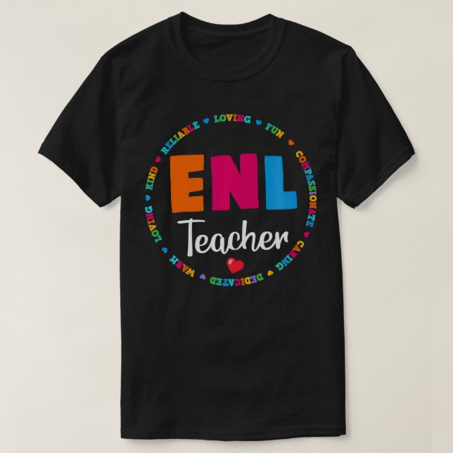 ENL Teacher Squad English New Language Squad Crew  T-Shirt (Design Front)