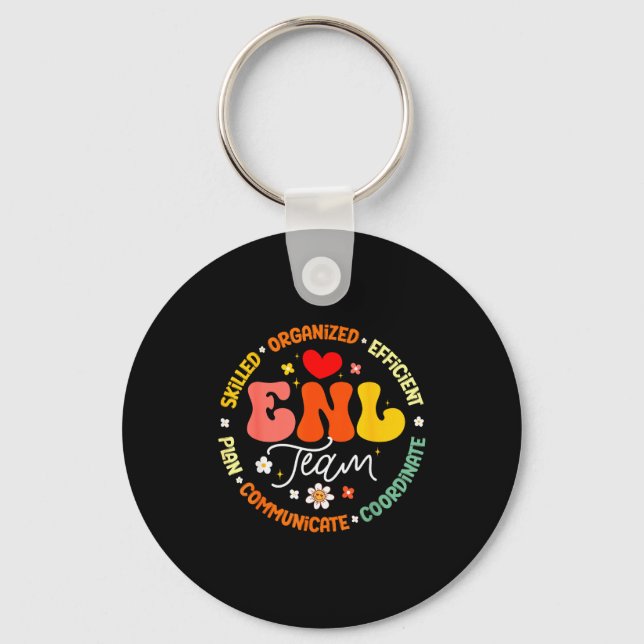 Enl Team Teacher English New Language Squad Crew  Keychain (Front)