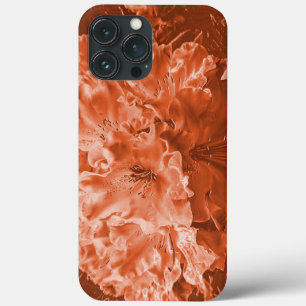 Enlarged flower with slight relief, brown salmon   iPhone 13 pro max case