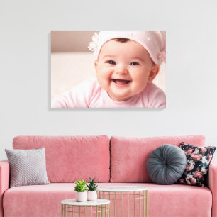 Enlarged Photo Canvas Print Baby Photo Family