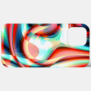 Enlarging curved red strokes, superimposed stripes iPhone 13 pro max case