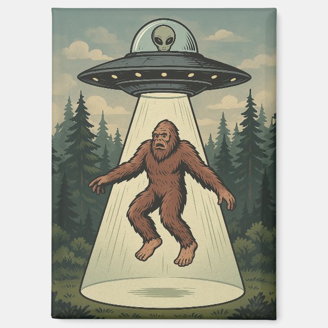 Enlèvement d'Aliens de Bigfoot Magnet (Recto)