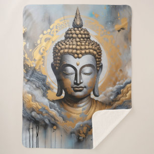 Enlightened Buddha Sherpa Blanket