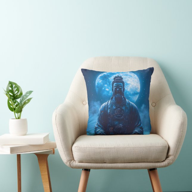 Enlightenment in Blue Throw Pillow (Chair)