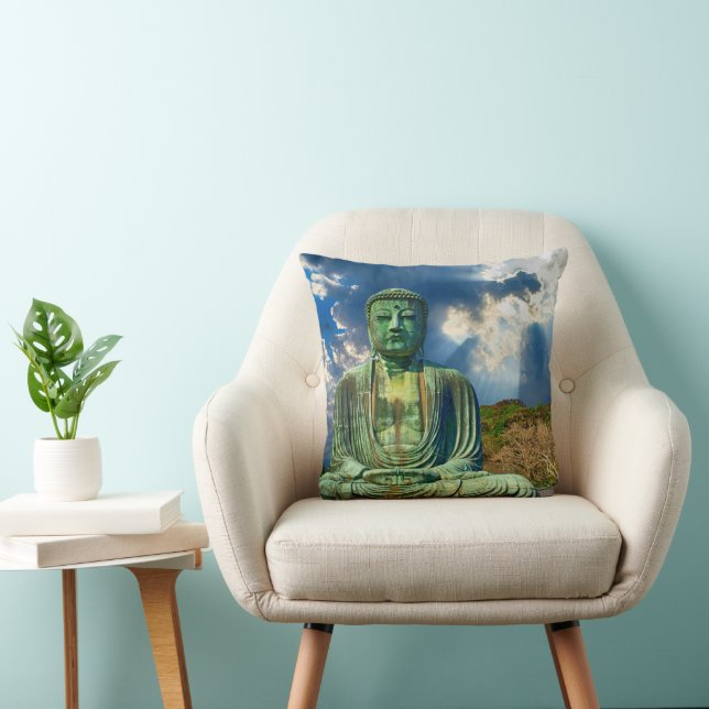 Enlightenment Meditating Buddha Throw Pillow (Chair)