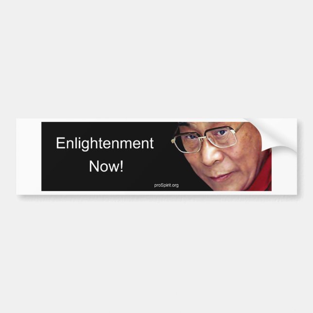 Enlightenment Now! - Dalai Lama Bumper Sticker (Front)