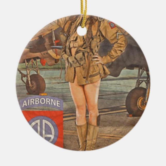 Enlist In The 82nd Airborne Ceramic Ornament (Front)