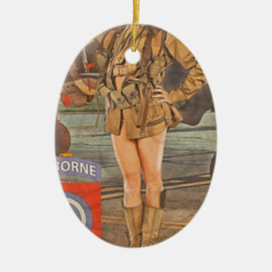 Enlist In The 82nd Airborne Ceramic Ornament