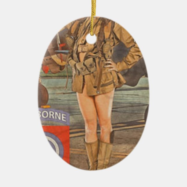 Enlist In The 82nd Airborne Ceramic Ornament (Front)
