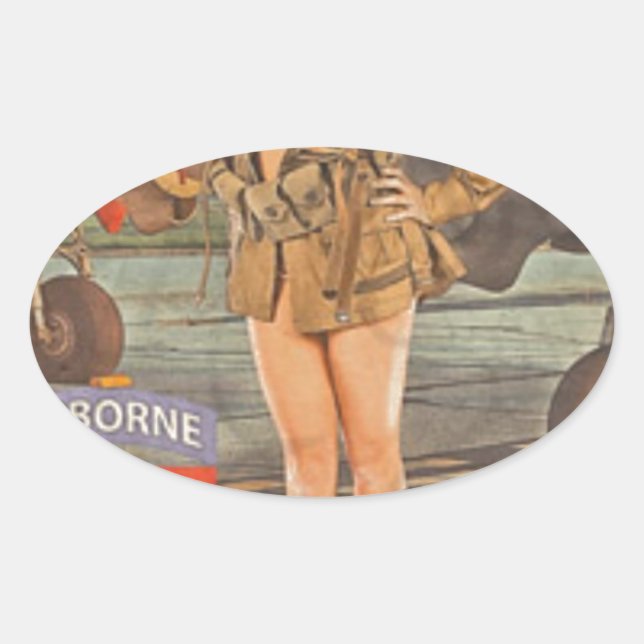 Enlist In The 82nd Airborne Oval Sticker (Front)