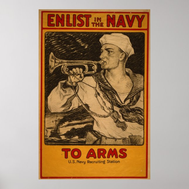 Enlist in the Navy Poster (Front)