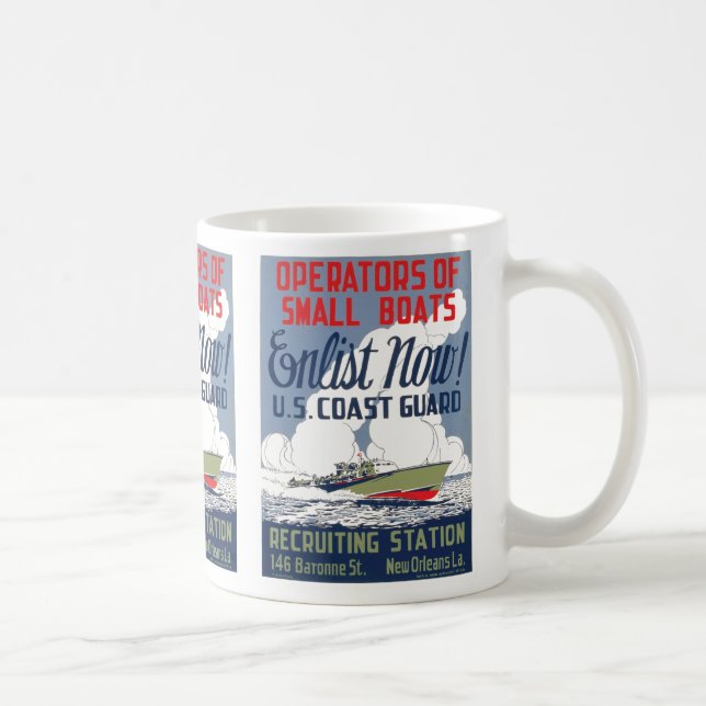 Enlist Now! U.S. Coast Guard Coffee Mug (Right)
