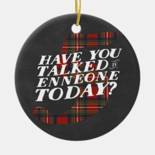 Enneagram 5 Christmas Themed Ceramic Ornament