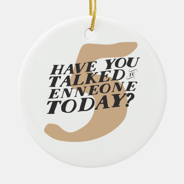 Enneagram 5 Funny Christmas Ornament (Front)