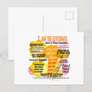 Enneagram Type 1 - I Am The Reformer Postcard