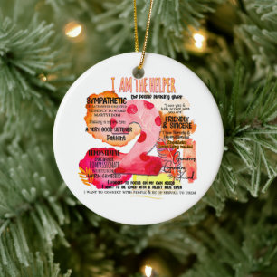 Enneagram Type 2 - I Am The Helper Ceramic Ornament