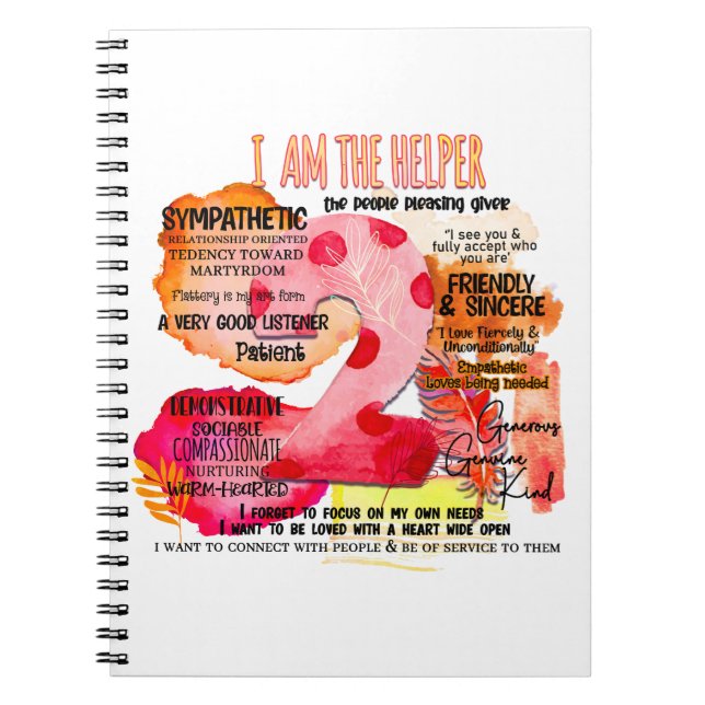 Enneagram Type 2 - I Am The Helper Notebook (Front)