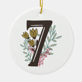 Enneagram Type 7 Floral Christmas Ornament