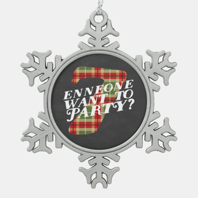 Enneagram Type 7 Funny Snowflake Ornament (Front)