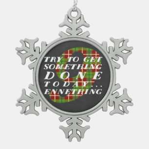 Enneagram Type 9 Funny Snowflake Ornament