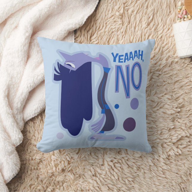 Ennui "Yeaaah, No" Throw Pillow (Blanket)