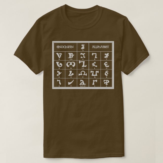 Enochian Alphabet Magic Occult Language Talisman D T-Shirt (Design Front)