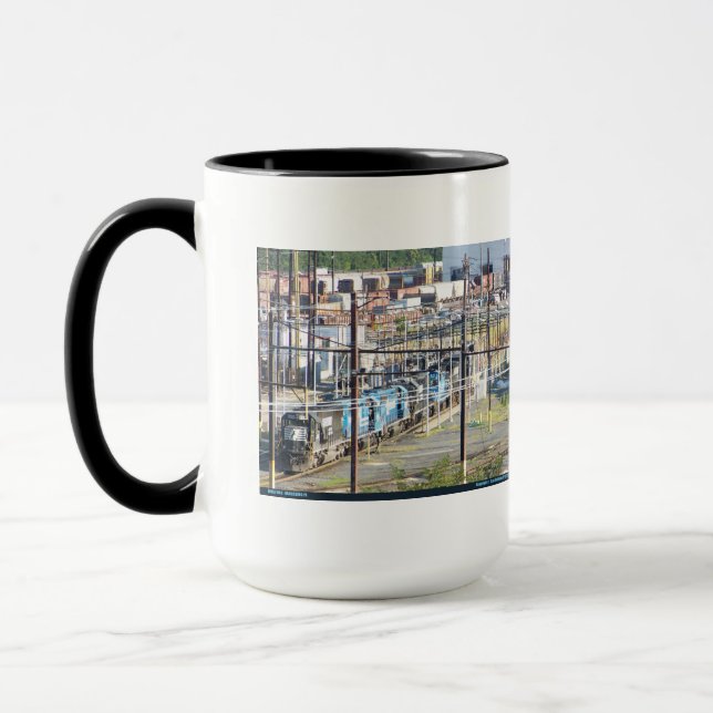 Enola Norfolk Southern Railroad Yard Harrisburg PA Mug (Left)
