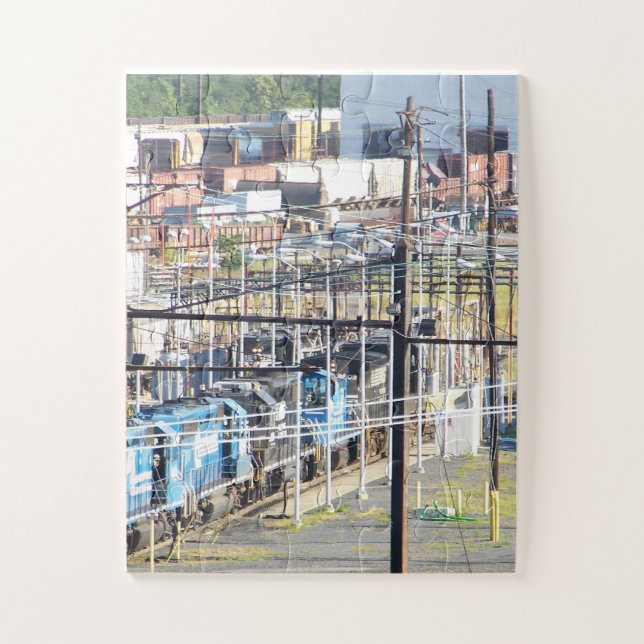 Enola  Railroad Yard , Harrisburg Pennsylvania     Jigsaw Puzzle (Vertical)