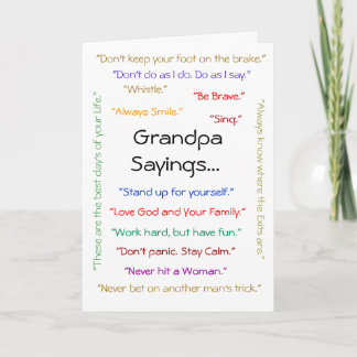 "Énonciations de grand-papa…" Carte