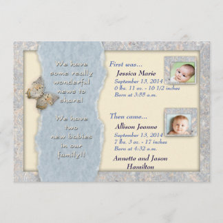 Énorme Faire-part de naissance jumeaux