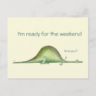 Enormous Dragon Resting Fantasy Illustration card