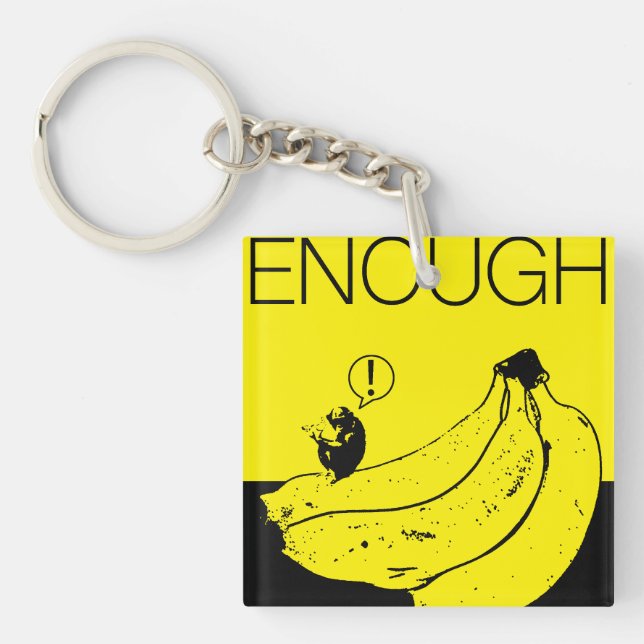 Enough (BGC transparent) Keychain (Front)