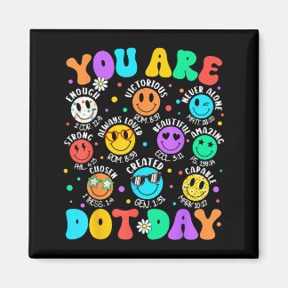 Enough Dot Day Smile Face Colourful Polka Dot Kids Magnet