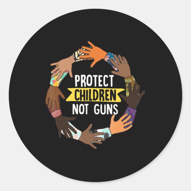 Enough End Gun Violence Awareness Day Wear Orange  Classic Round Sticker (Front)