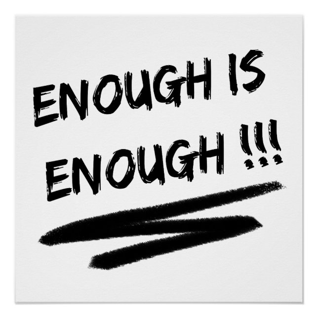 Enough is enough !!! poster (Front)