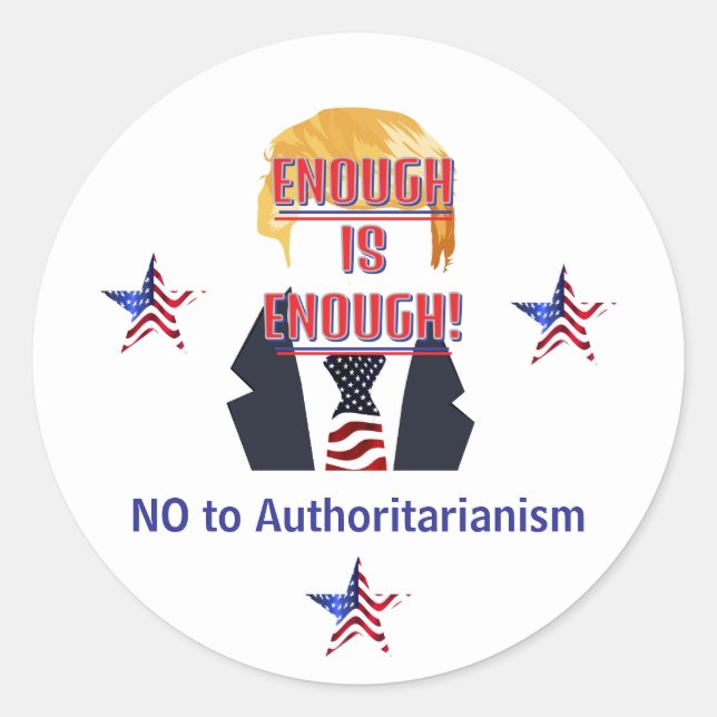 Enough Is Enough Trump Sticker (Front)