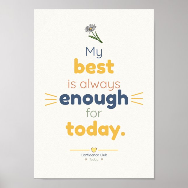 Enough | Kids Affirmation Poster (Front)