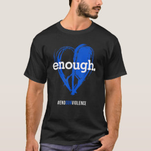 Enough  Orange Gun Control  Peace & Love Symbol T-Shirt