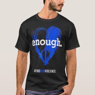 Enough T Orange Gun Control  Peace & Love Symbol  T-Shirt