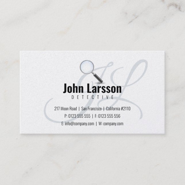 Enquêteur privé | Carte de visite inspecteur (Devant)