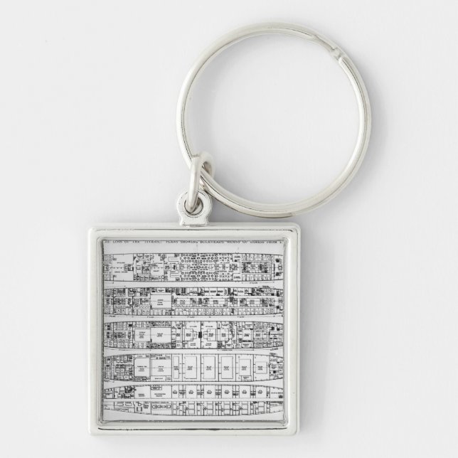 Enquiry in the Loss of the Titanic: Cross sections Keychain (Front)