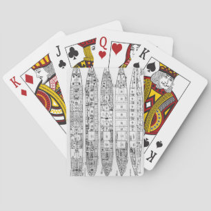 Enquiry in the Loss of the Titanic: Cross sections Playing Cards
