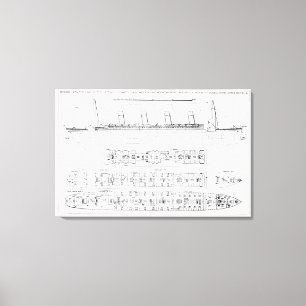 Enquiry into the Loss of the Titanic: Cross sectio Canvas Print