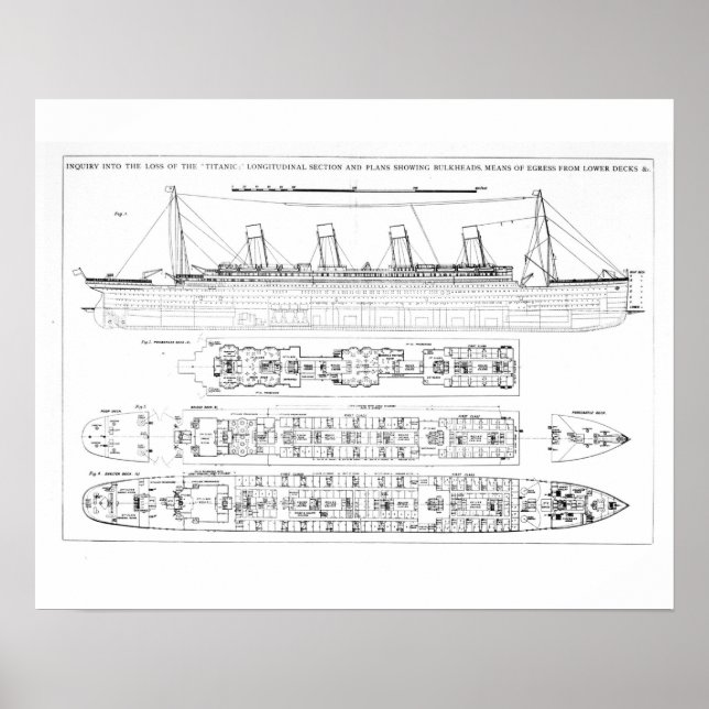 Enquiry into the Loss of the Titanic: Cross sectio Poster (Front)