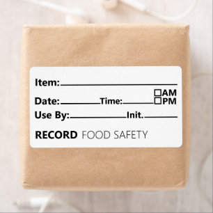 Enregistrement des dates de sécurité alimentaire