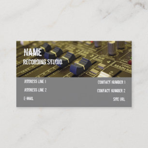 Enregistrement du Carte de visite Studio